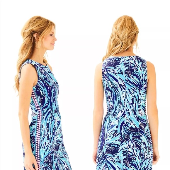 NWOT Blue Mila Shift Dress Lilly Pulitzer Sz 2 - Picture 2 of 8